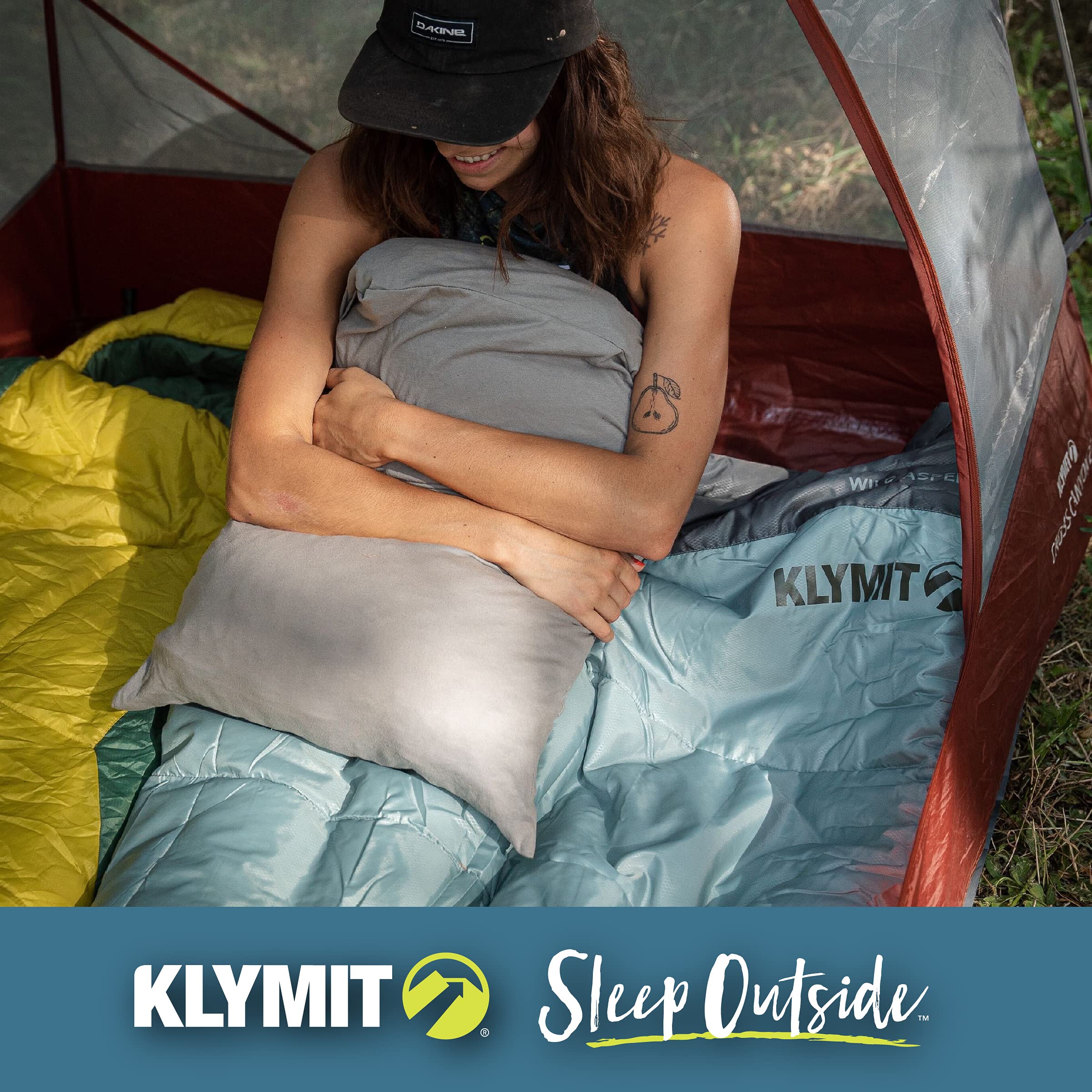Klymit Wild Aspen Lightweight Rectangle Sleeping Bag - 20°F Cold Weather Sleeping Bag for Camping, Hiking & Backpacking | Compact & Warm for Outdoor Adventures in Mountains, Forests & Winter Camping