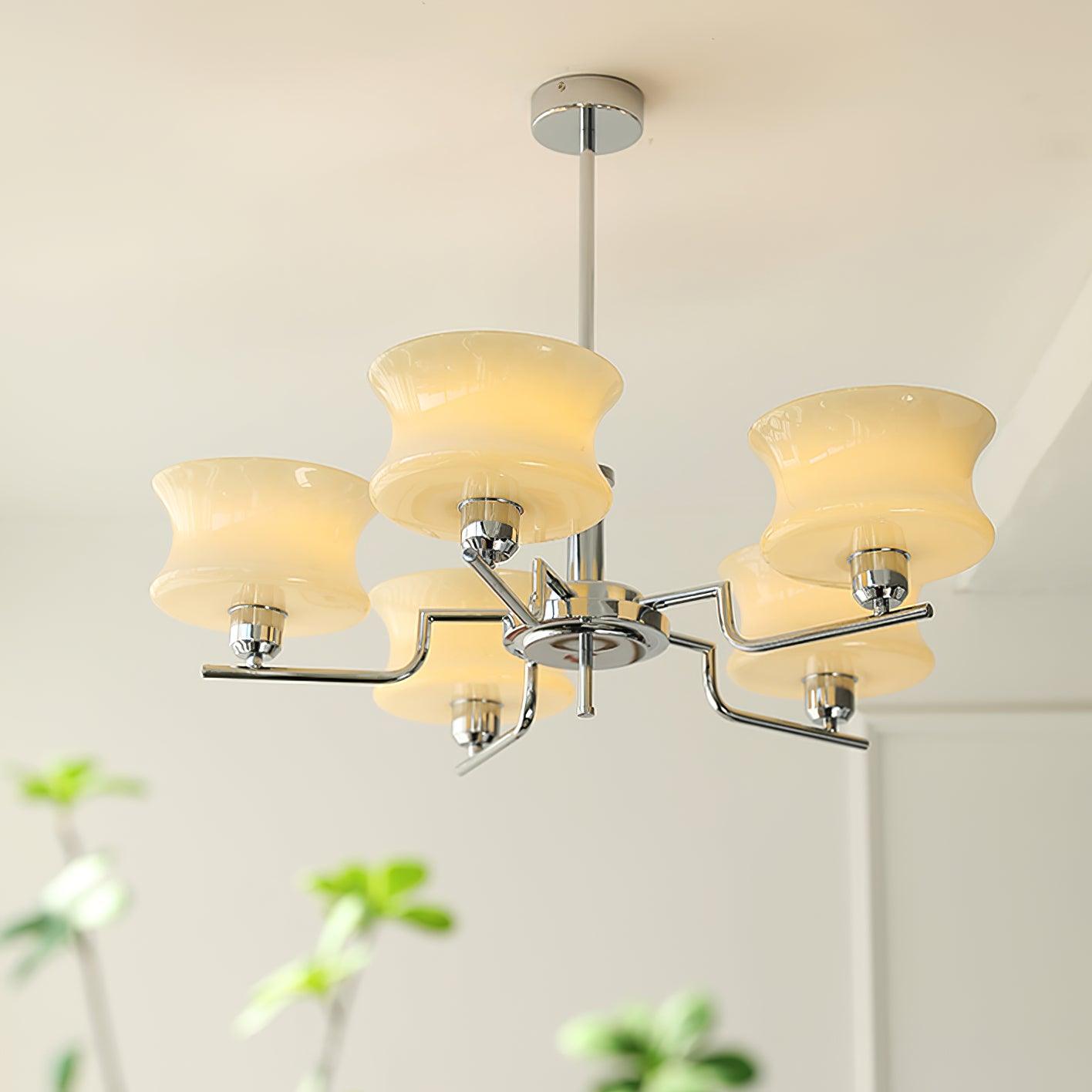 Elegant Blue Crystal Chandelier - Modern Ceiling Lighting Fixture for Dining Room, Bedroom & Living Room Decor