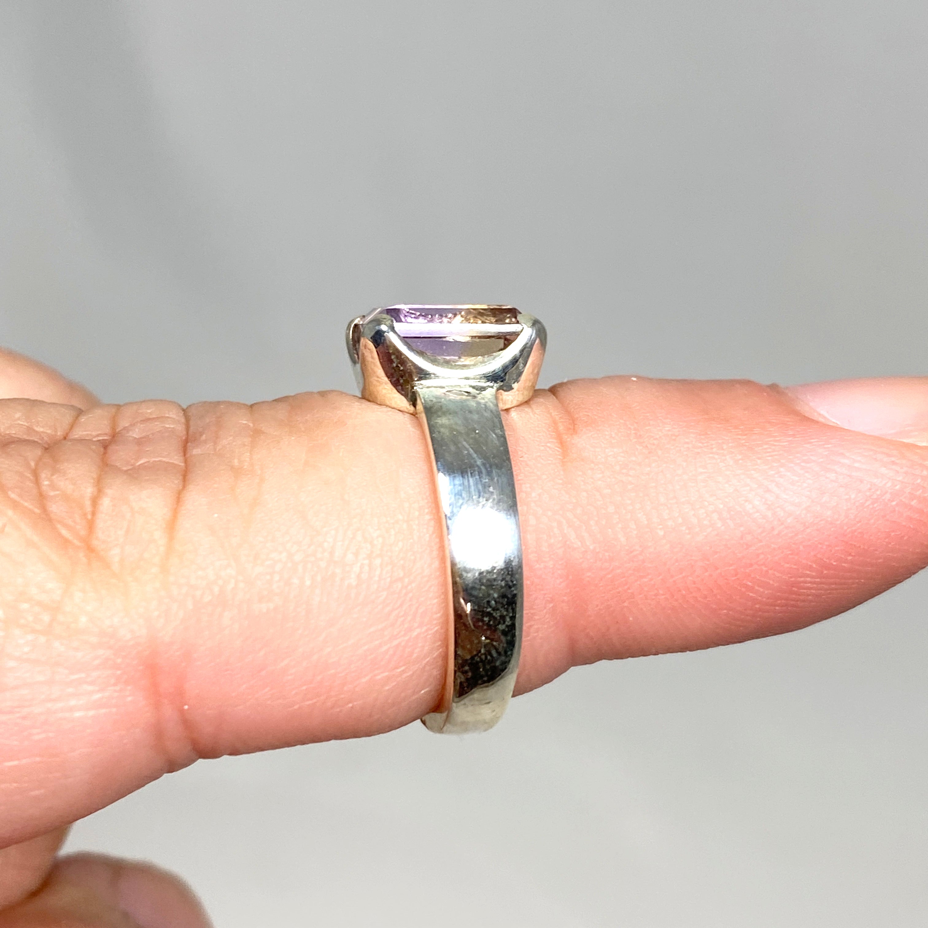 Stunning Ametrine Emerald Cut Faceted Ring PRGJ489 - Elegant Jewelry for Weddings, Anniversaries & Special Occasions