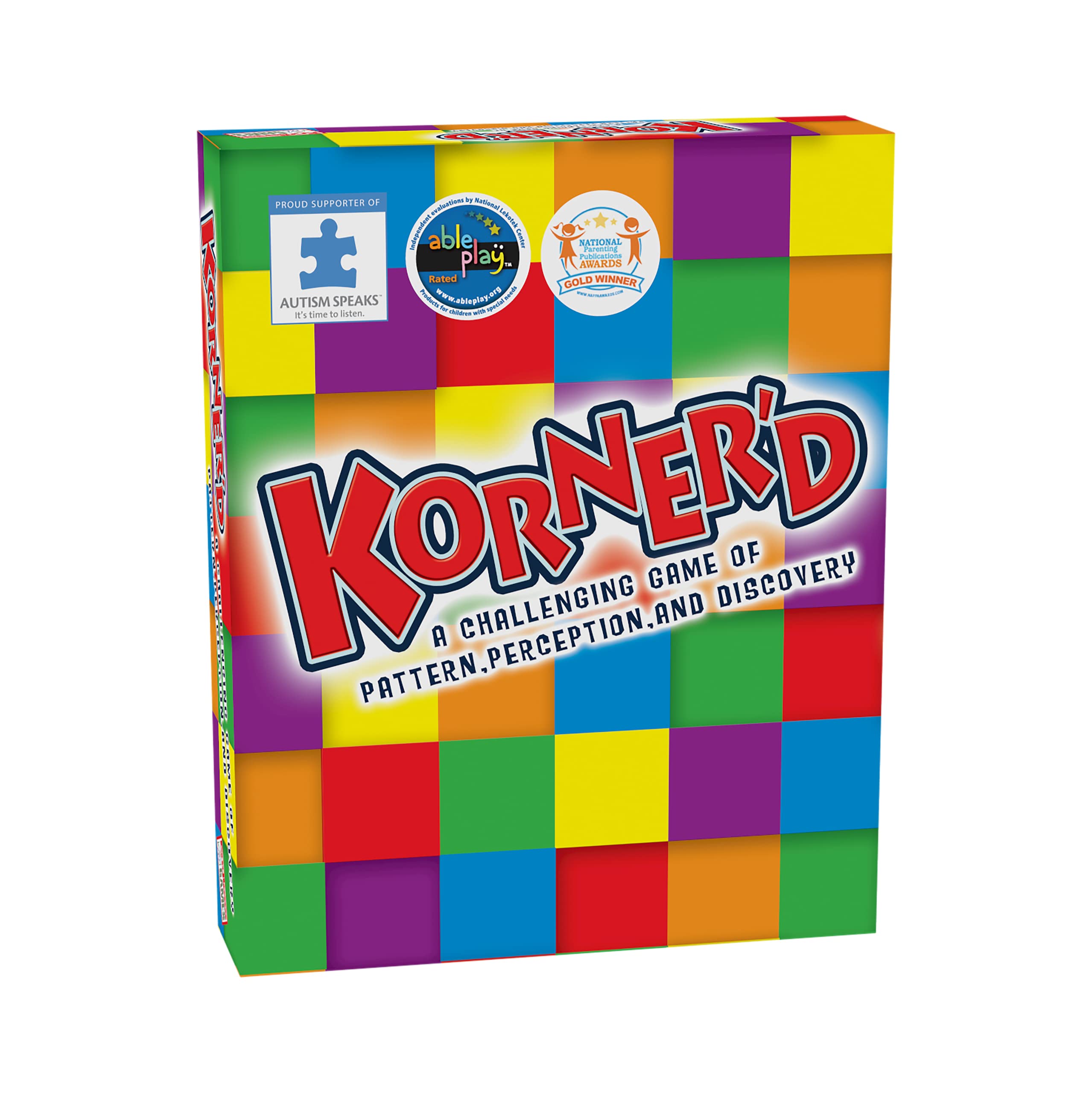 The Korner’d Challenge Board Game - Colorful Tile Puzzle for Family Game Night