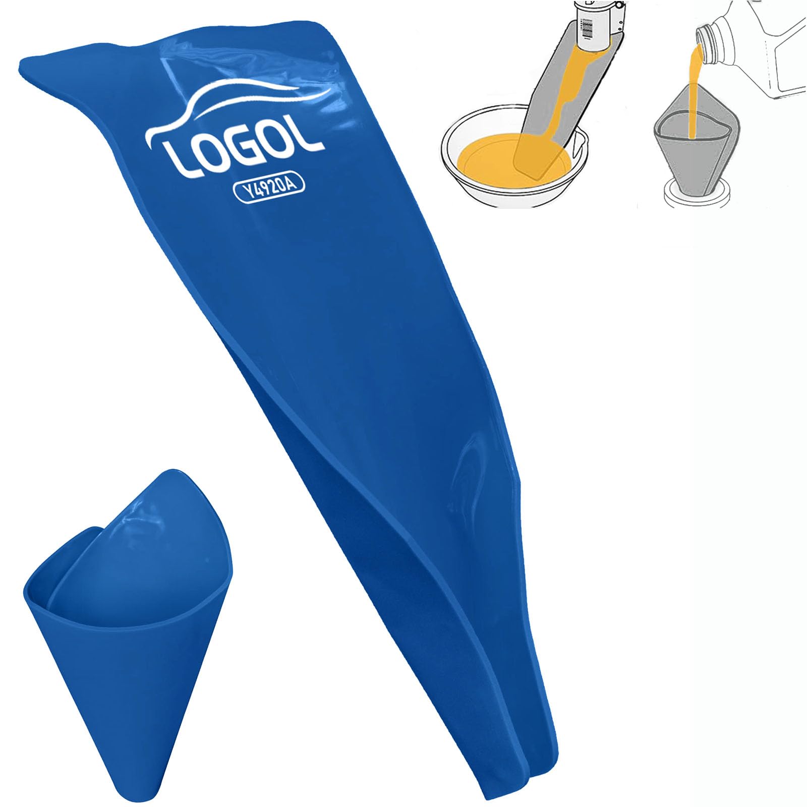 Flexible Oil Funnel - Reusable Spill-Free Funnel for Easy Oil Changes & Fluid Transfers | Moldable into Any Shape | Perfect for Cars, Motorcycles & DIY Automotive Maintenance