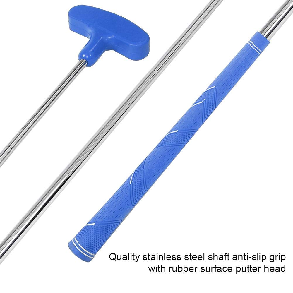 35 Inch Mini Golf Putter for Kids - Double Way Rubber Design (Left & Right Handed) - Blue - Perfect for Indoor/Outdoor Practice & Family Fun