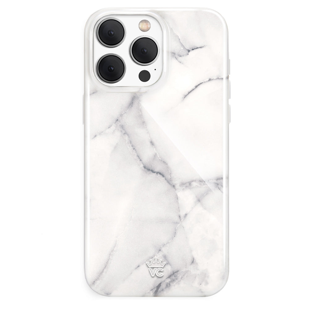 Premium Carrara Marble iPhone Case - Slim Protective Cover with Elegant Marble Design for iPhone 13/14/15 Pro Max - Perfect for Business, Travel & Everyday Use