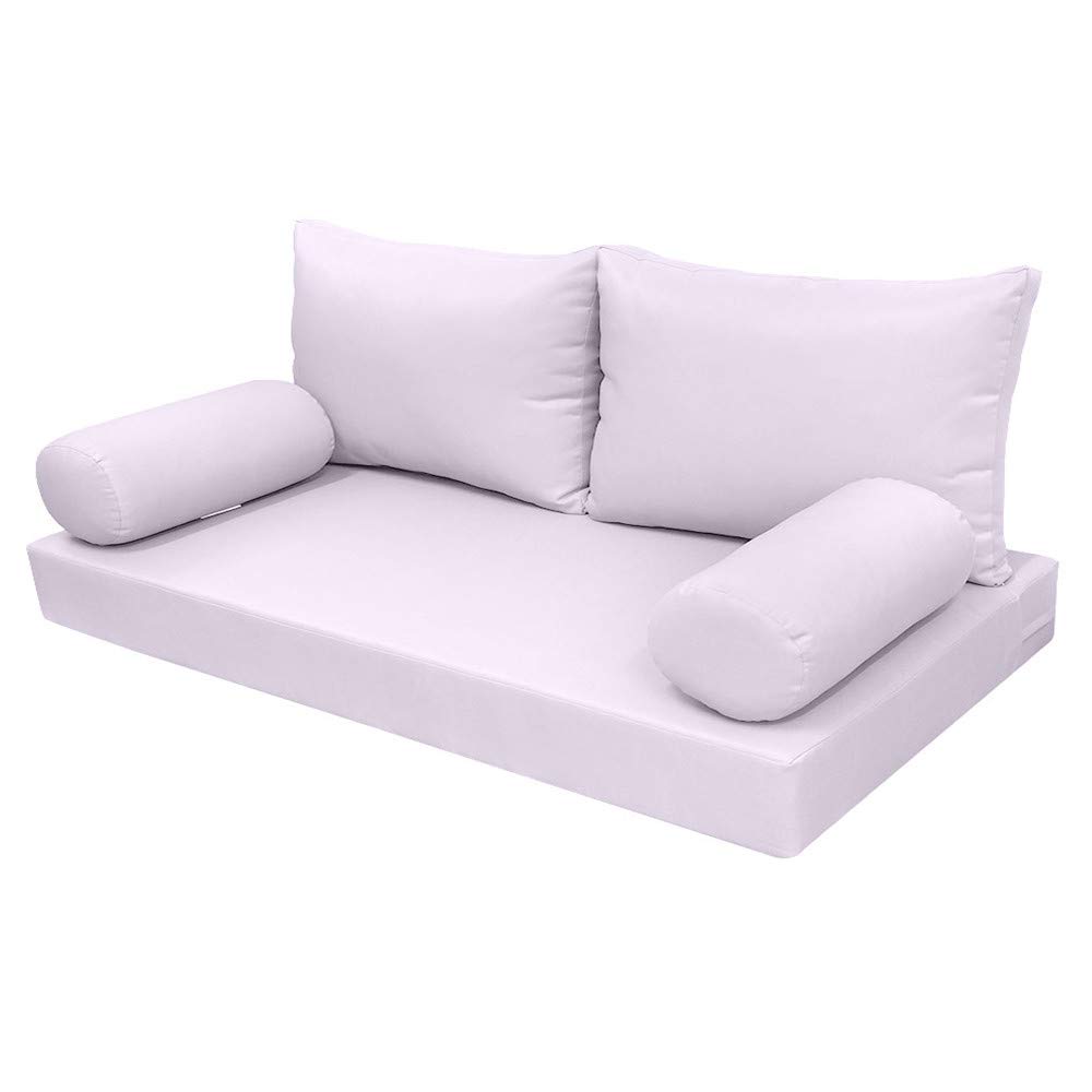 Prolinemax Style2 Twin Size 5-Piece Outdoor Daybed Set with Knife Edge Mattress Cushion & Bolster Pillows - Perfect for Patio, Poolside, and Garden Relaxation