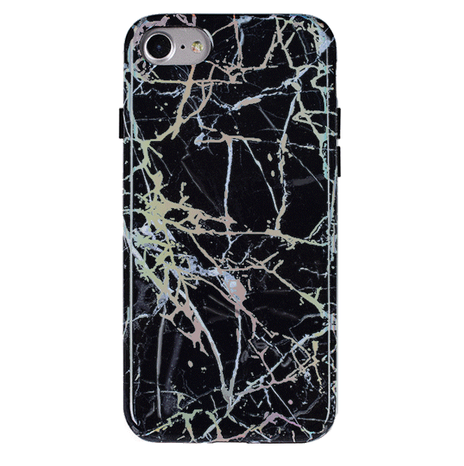 Holo Black Marble iPhone Case - Premium Protective Cover for iPhone [Model Numbers] | Shatterproof & Scratch-Resistant | Stylish Marble Design for Everyday Use, Work & Travel