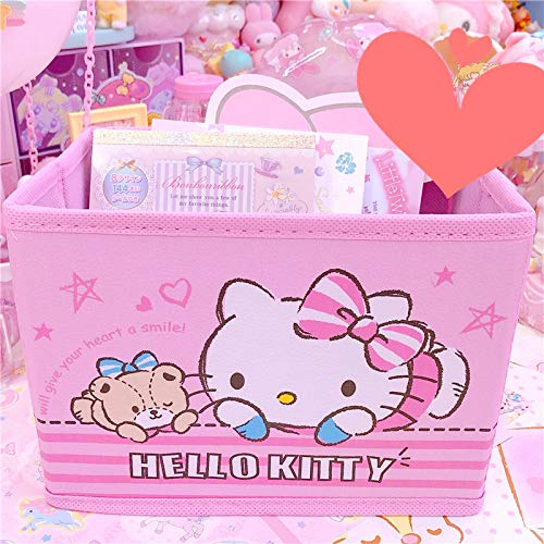 Kerr's Choice Collapsible Storage Bin - Foldable Cat Basket for Kitty Supplies | Cute Kawaii Office Desk Organizer & Room Decor | Perfect for Pet Accessories, Stationery Storage, and Home Organization