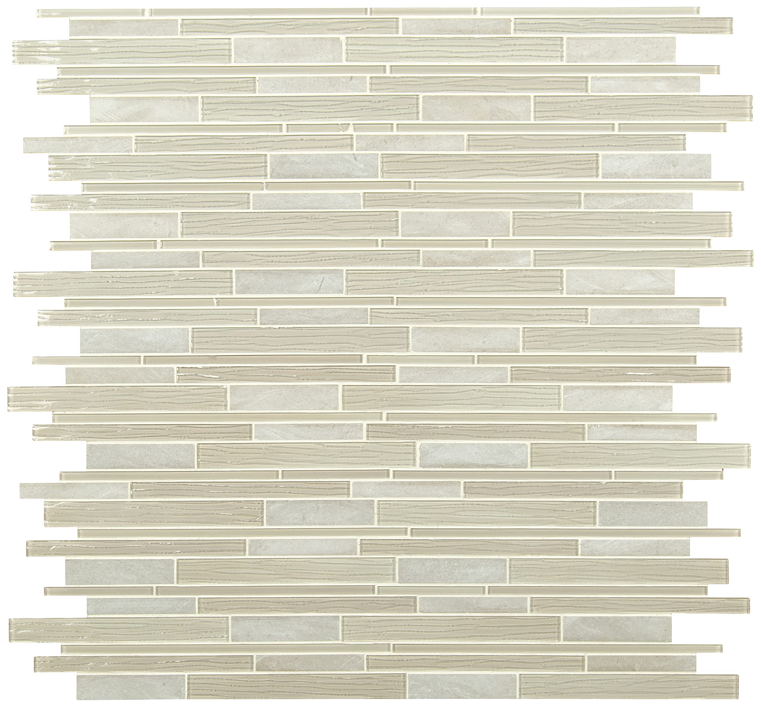 MSI Snowcap Blend 12.2x11.81 Inch Interlocking Stone Tile - Mesh Mounted Mosaic for Kitchen Backsplash, Bathroom & Shower Walls - Waterproof & Easy to Install for Home Renovation