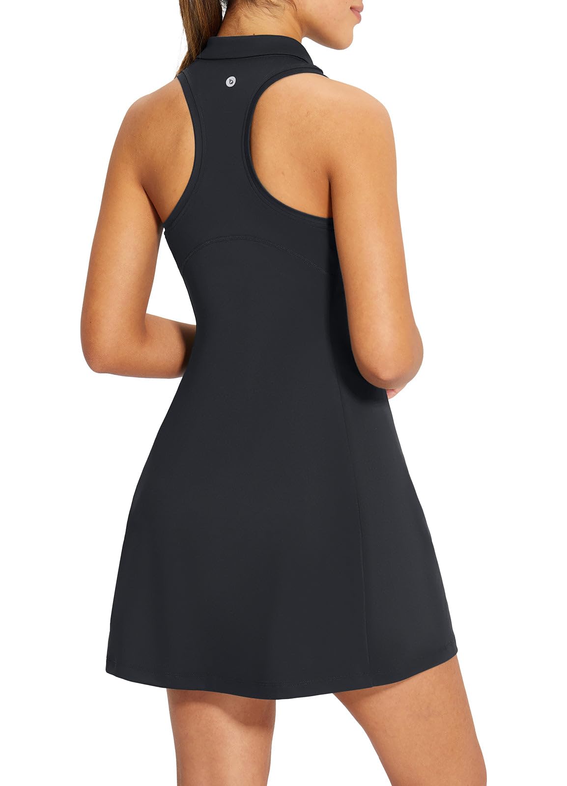 Baleaf Women's Sleeveless Golf & Tennis Dress with Built-in Shorts & Pockets - Racerback Athletic Workout Dress for Golf, Tennis, Running & Gym Training