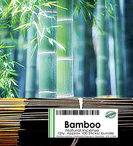 BAMBOO Incense Sticks - 500 Count | Fresh, Clean & Soft Bamboo Scent | Natural Aromatherapy for Relaxation & Meditation | By Oakland Gardens | Perfect for Home, Yoga Studio & Spa