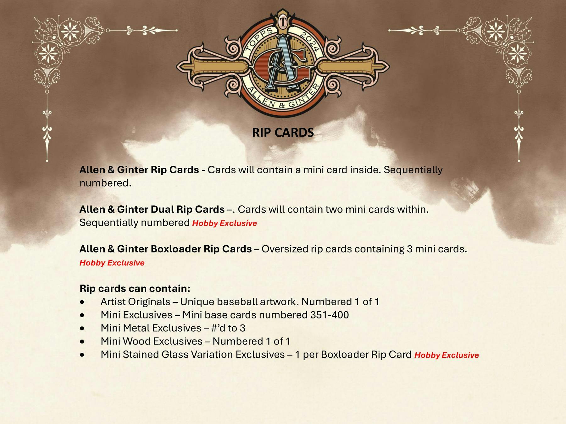 2024 Topps Allen & Ginter Baseball Trading Cards Hobby Pack - Collectible Sports Cards for Baseball Fans & Card Collectors - Perfect for Trading, Collecting & Displaying