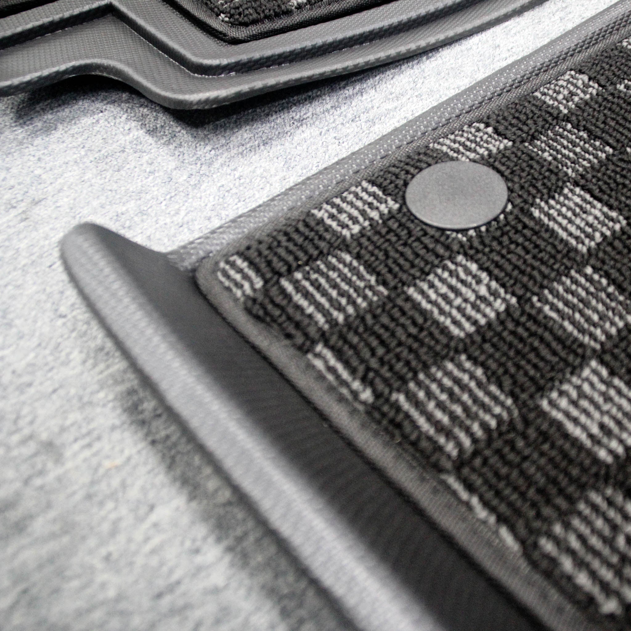 Checkered Floor Mats for 2017-2024 Tesla Model S (Right Hand Drive) - Premium Car Floor Protection, Perfect for Daily Commuting & Road Trips