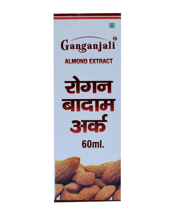 Pure Ganganjali Sweet Almond Oil 60ml - Cold Pressed, 100% Natural for Hair & Skin Care - Perfect for Massage, Aromatherapy & DIY Beauty Recipes