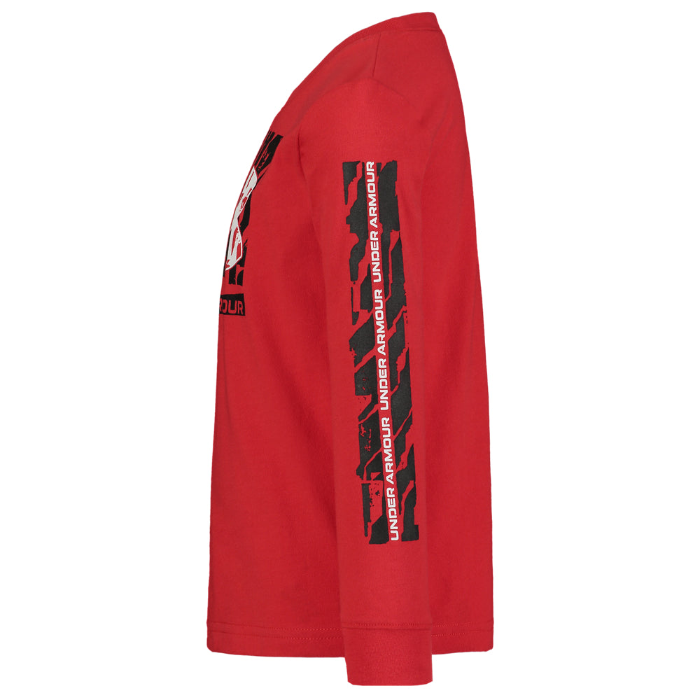 Under Armour Boys' Ziz Zag Logo Long Sleeve Shirt - Athletic Performance Tee for Kids' Sports & Casual Wear
