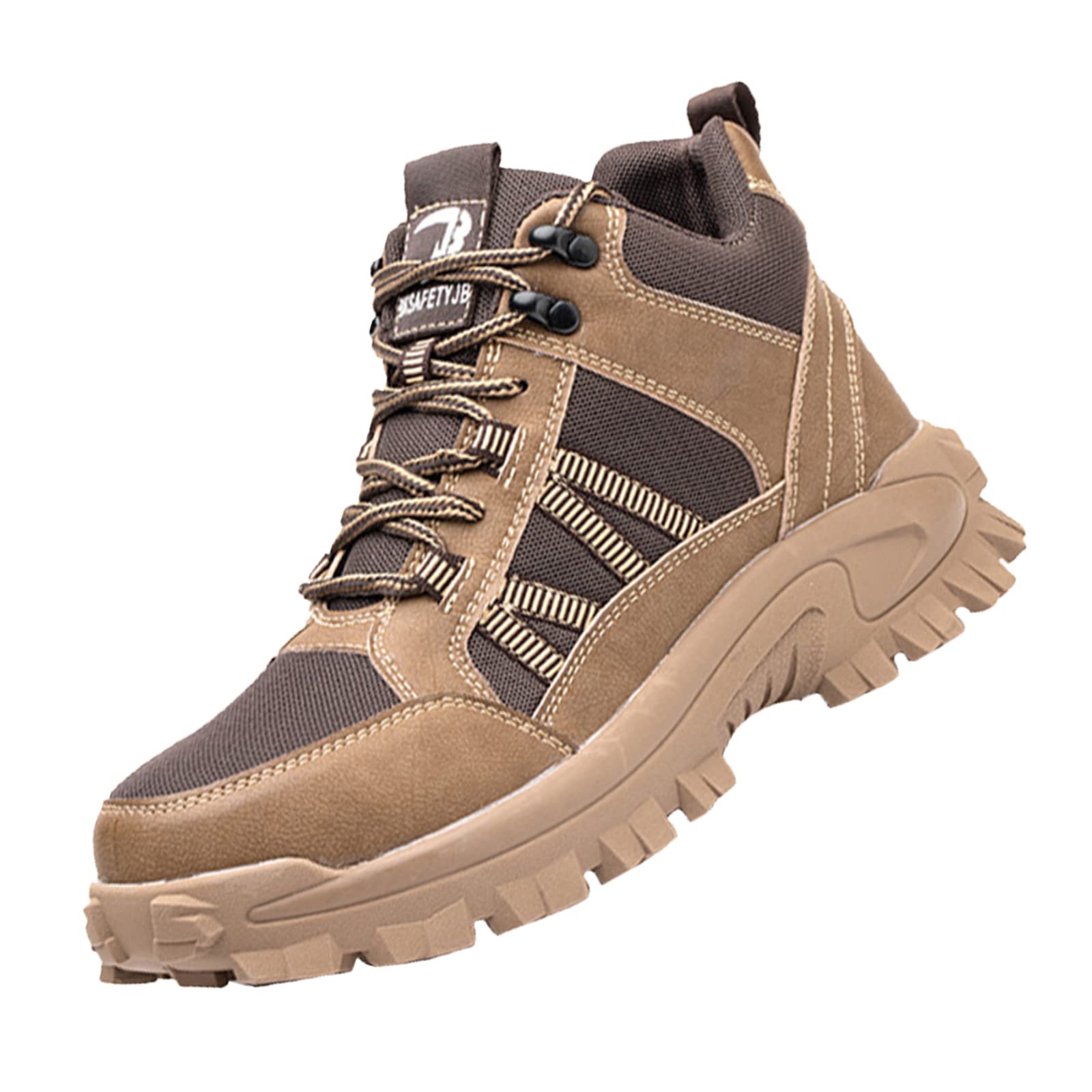 Men's Steel Toe Work Shoes - Puncture Resistant Safety Sneakers for Construction & Industrial Use | Durable Non-Slip Work Boots for Job Sites, Warehouse & Outdoor Labor