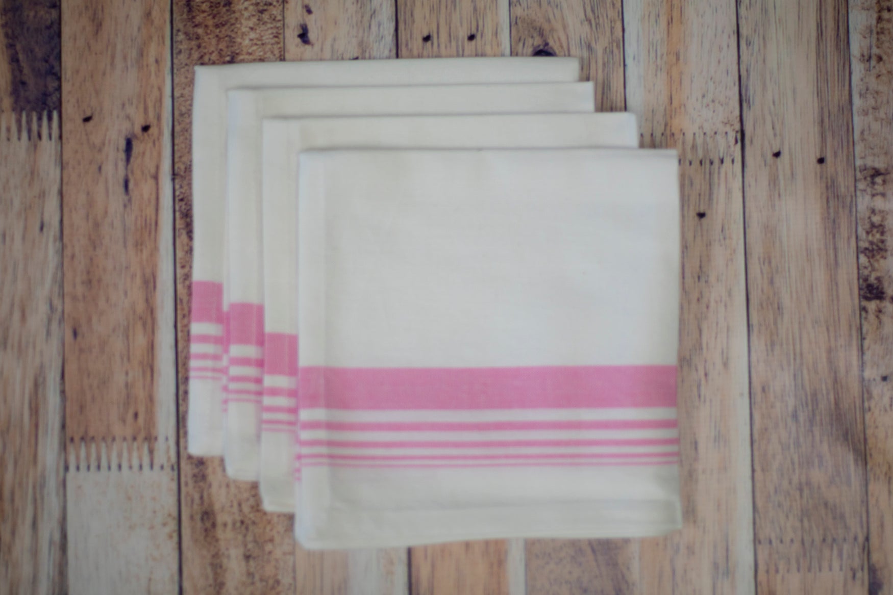 Colorful Candy Stripe Paper Napkins 15x15 Inches - 4 Pack for Birthday Parties, Baby Showers & Picnics