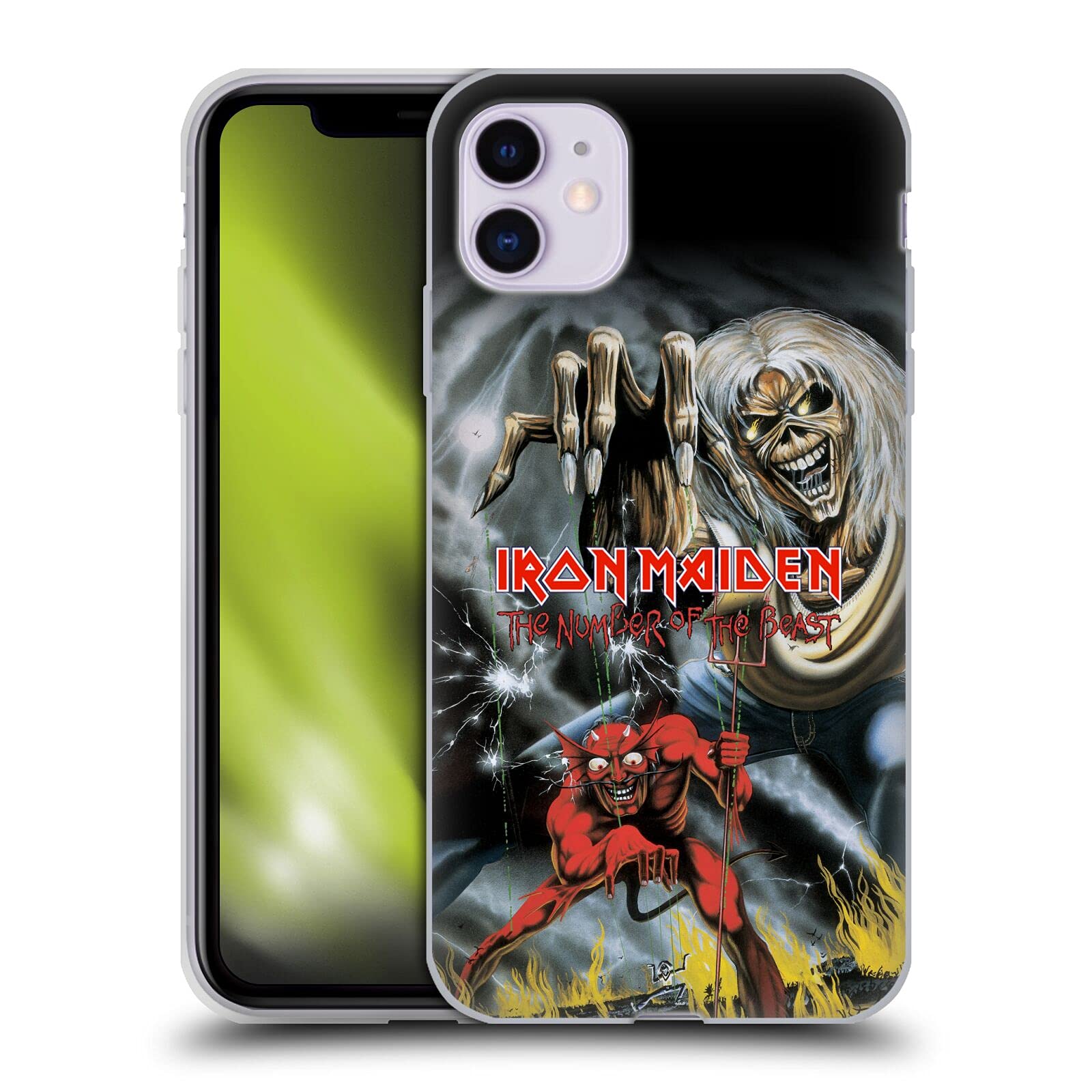 Official Iron Maiden The Number of The Beast iPhone 11 Case - Licensed Soft Gel Phone Cover with Premium Graphics | Perfect for Concerts, Music Fans & Heavy Metal Enthusiasts