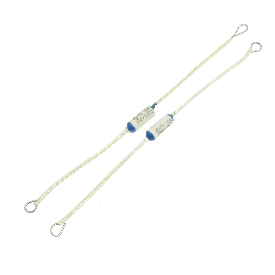 IIVVERR 2-Pack FR Series 185°C 250V 15A Thermal Fuse Links for Rice Cookers & Small Appliances - High Temp Protection for Cooking, Slow Cookers & Electric Kettles