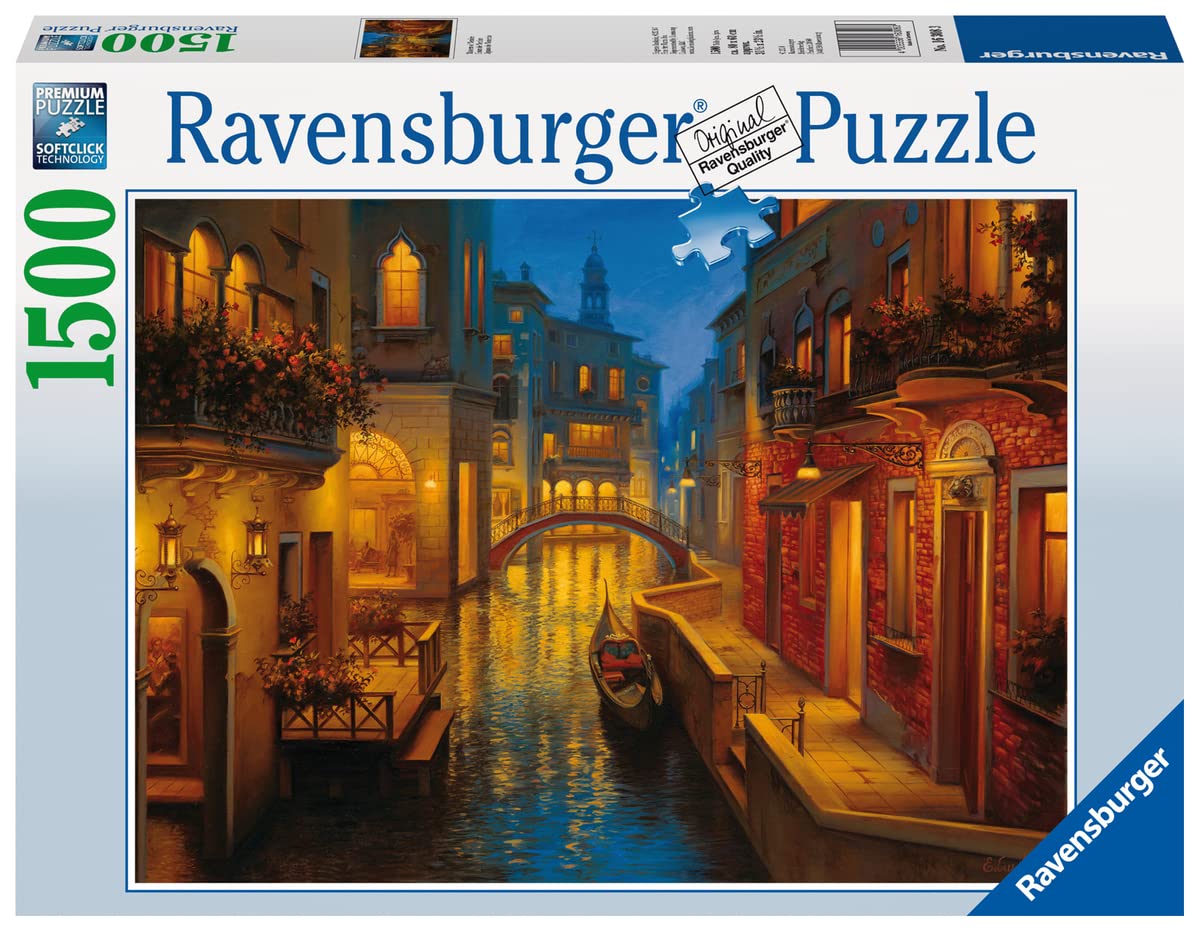 Ravensburger Venice Canal Jigsaw Puzzle - 1500 Piece Adult Puzzle for Relaxation & Stress Relief | Perfect for Home Decor, Family Game Night & Gift Giving