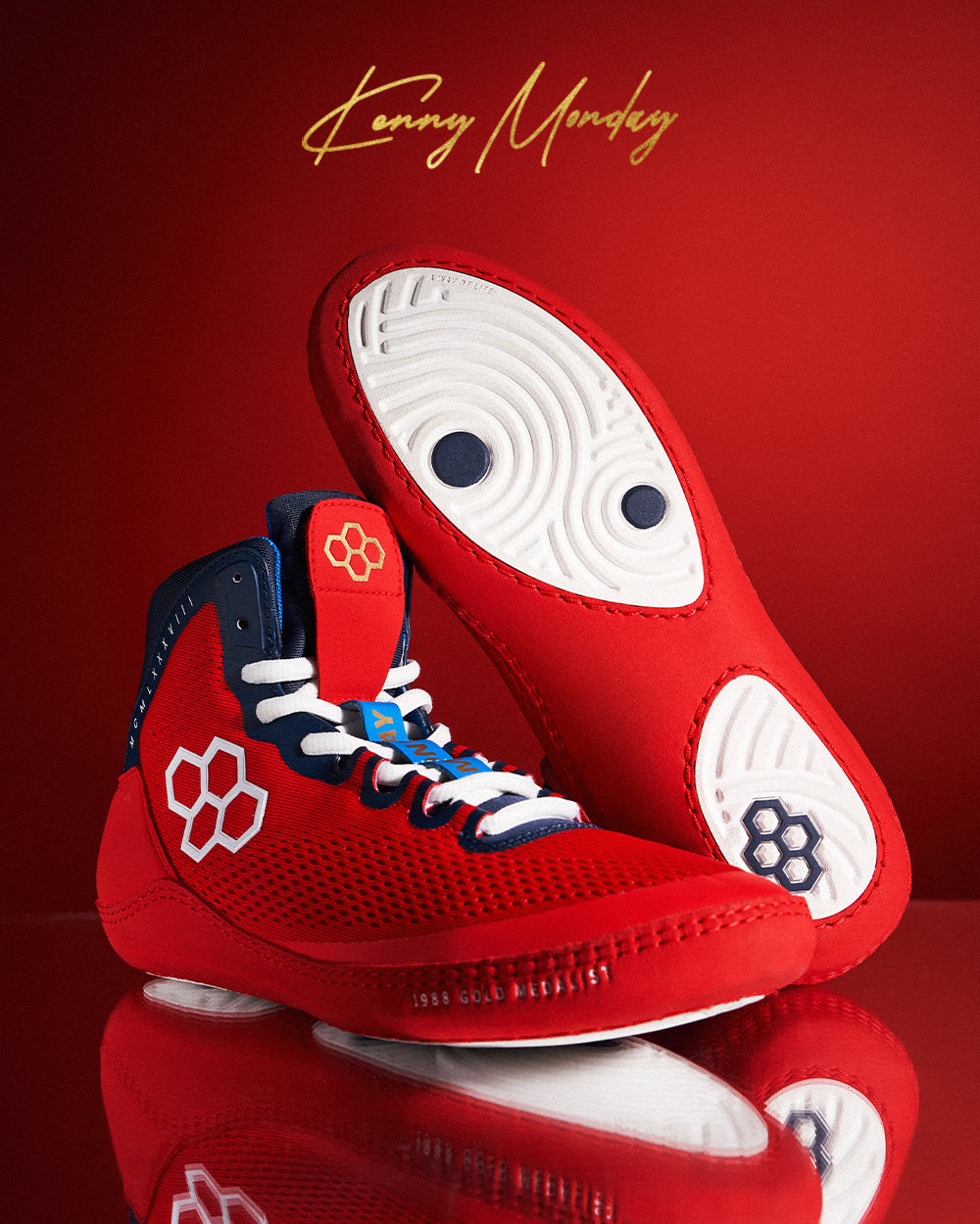 RUDIS Kenny Monday Adult Wrestling Shoes - Lightweight & Breathable for Competition & Training - Perfect for Wrestling, MMA & Grappling