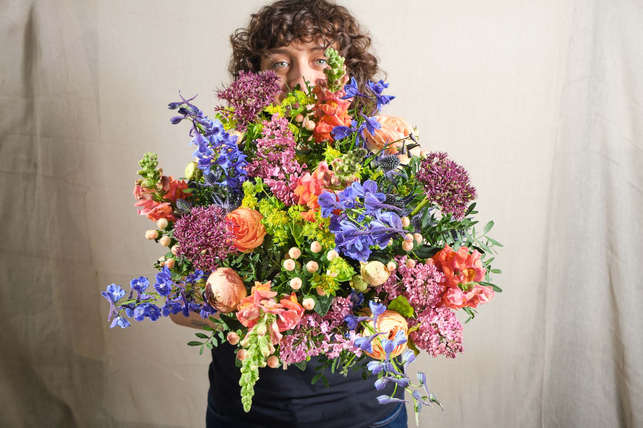 The Vibrant Bunch - Premium Artificial Silk Flowers Bouquet for Home Decor, Wedding Centerpieces & Party Arrangements | Perfect for Living Room, Dining Table, Office Desk & Event Decorations