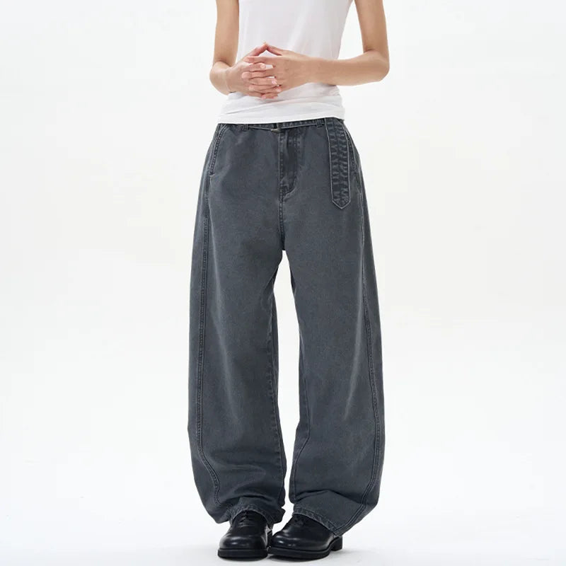 American Style Men's Casual Pants - Solid Color Ribbon Curved Knife Design, Full Length Spring Fashion 2025 (Model 9W1312) | Perfect for Office, Travel & Daily Wear