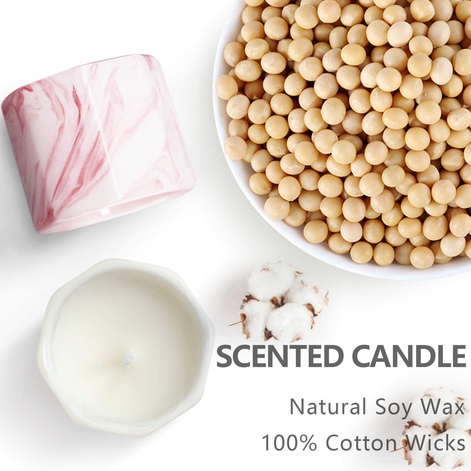 Aromatherapy Soy Wax Candles Set - 4x2oz, Gifts for Home & Relaxation