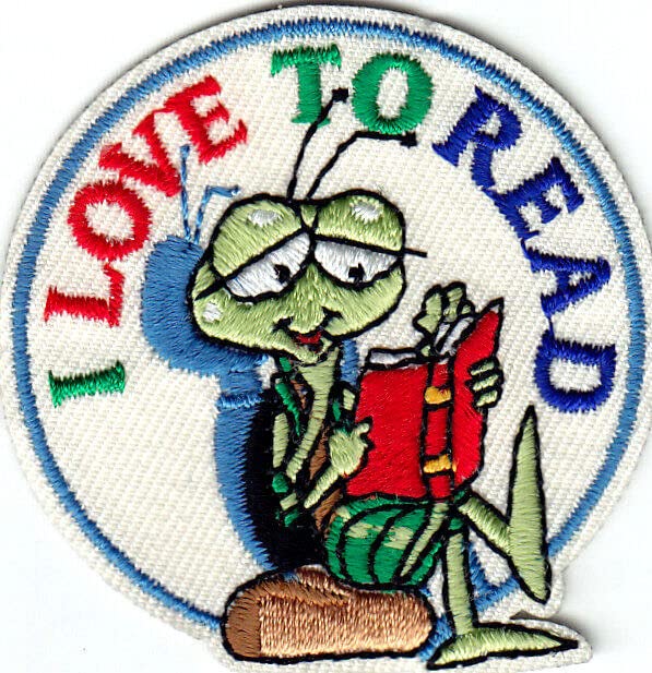 I Love to Read Iron On Patch - Book Lover Embroidered Sew On Badge for Backpacks, Jackets & DIY Crafts - Perfect for School, Gifts & Book Club Enthusiasts