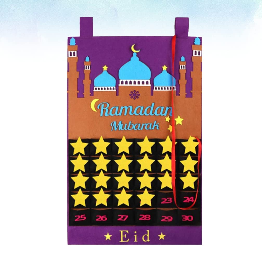 Creative Eid Countdown Calendar - Fashion Hanging Wall Decor for Ramadan & Eid Mubarak Celebrations - Kids Advent Calendar for Home, Party & Festive Decorations - Perfect for Family Gatherings & Islamic Holiday Traditions