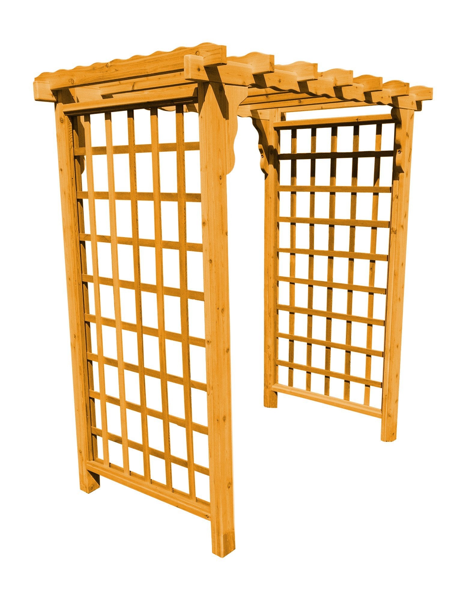 Amish Handcrafted Cedar Wood Lexington Arbor - Rustic Garden Arbor for Outdoor Weddings, Backyard Decor & Landscaping