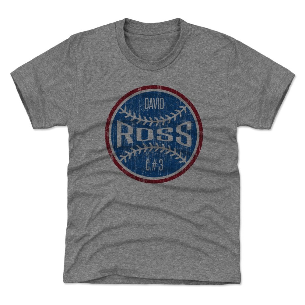 500 LEVEL David Ross Kids Baseball T-Shirt - Youth MLB Player Tee for Boys & Girls - Perfect for Little League Games & Fan Events