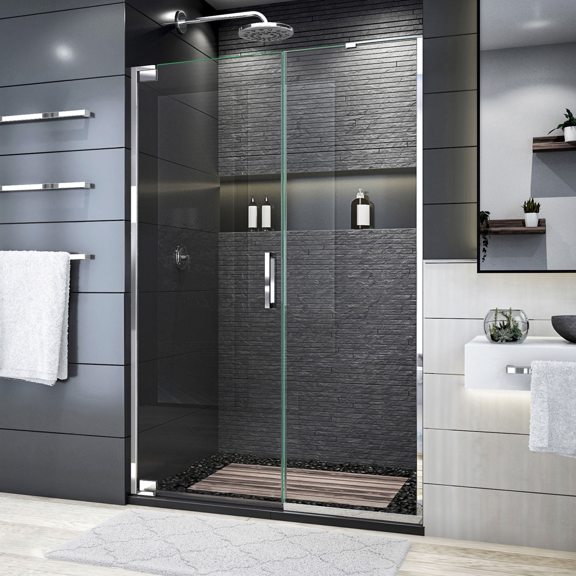 DreamLine Elegance Plus Frameless Pivot Shower Door 46.75