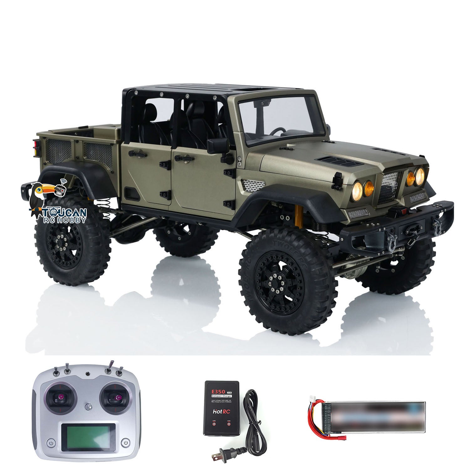 1/10 TW715 RTR RC Off-Road Metal Crawler Truck - Remote Control Climbing Vehicle with Realistic Sounds, LED Lights, Smoke & Winch - DIY Parts & Model for Adults - Perfect for Rock Crawling, Trail Adventures & Off-Road Enthusiasts