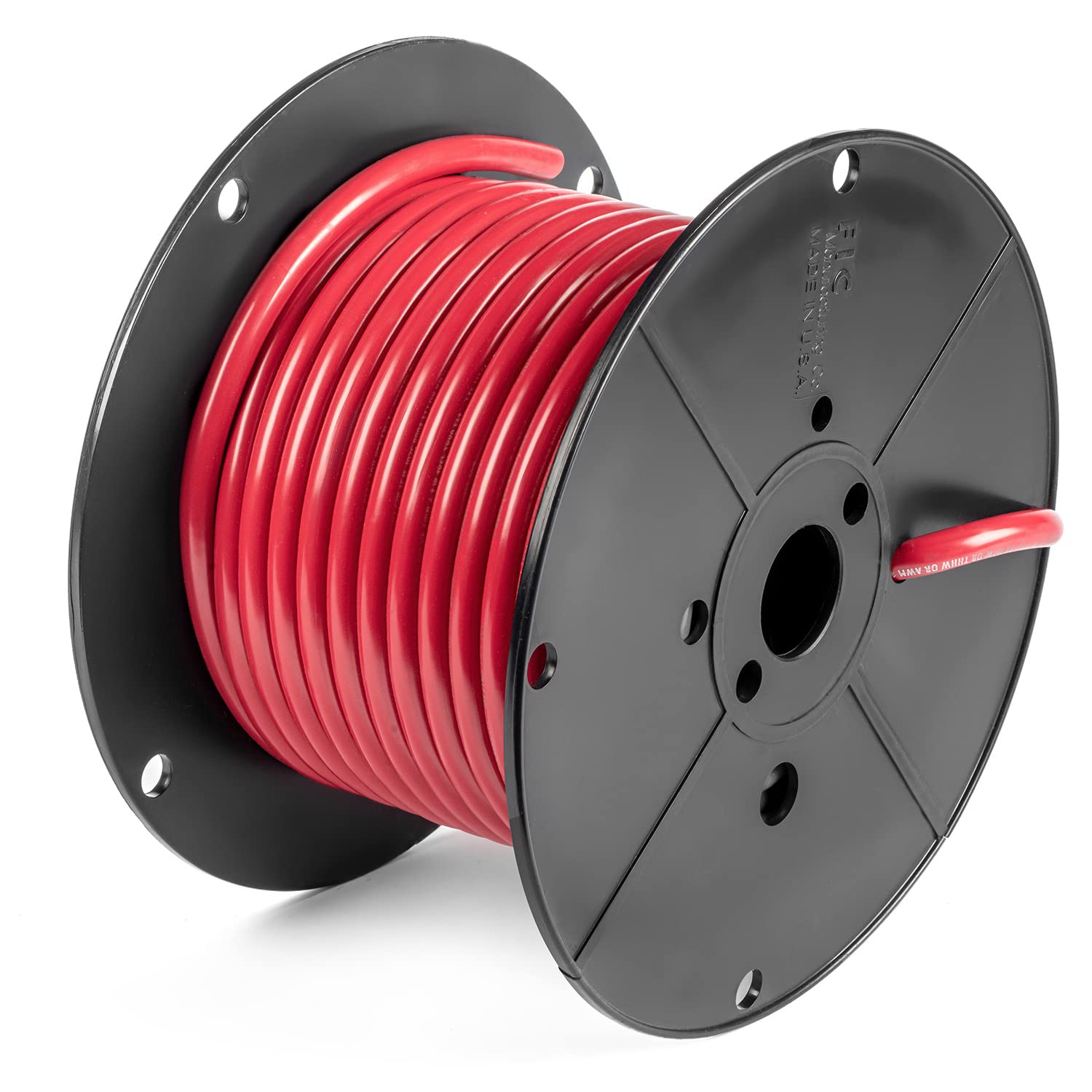 Premium Spartan Power Battery Cable - 100% Pure Copper Wire for Automotive, Inverter, MPPT, Car Audio & RV Applications - Heavy-Duty Power Supply for Car Stereo, Speaker Amp & Trailer Wiring - Made in USA - Perfect for Off-Road Vehicles, Marine Use & Solar Power Systems
