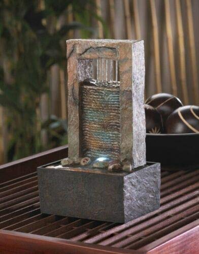 Modern Tabletop Fountain with Unique Water Architectural Design - Indoor/Outdoor Home & Garden Decor for Relaxation & Zen Atmosphere