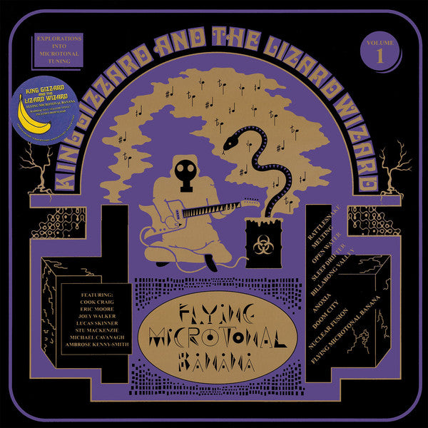 King Gizzard & The Lizard Wizard - Flying Microtonal Banana LP (Limited Edition Yellow Vinyl, Near Mint Condition) | Microtonal Tuning Exploration Vol.1 | Perfect for Record Collectors & Psychedelic Rock Fans