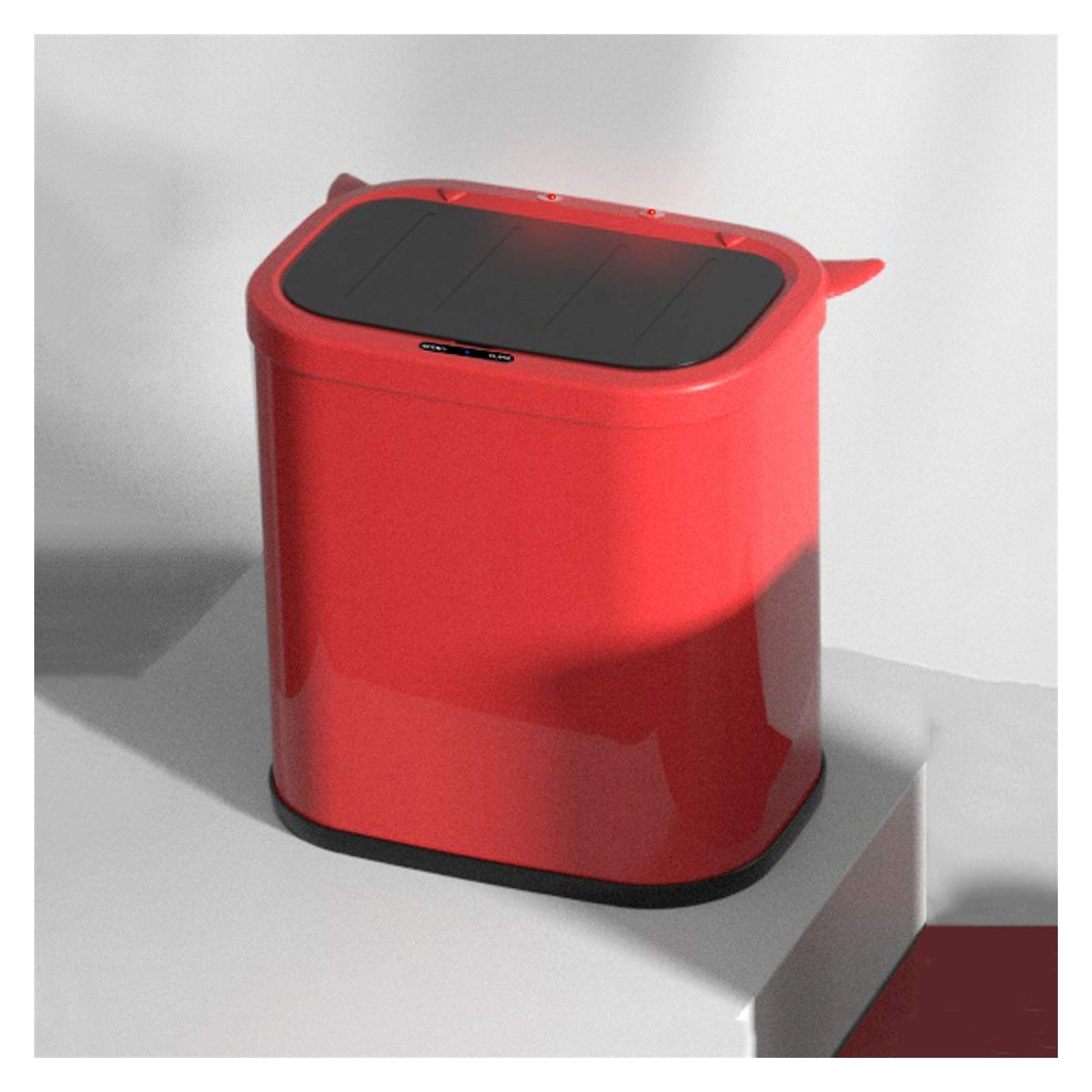GYQWJPC 2.6 Gallon Automatic Touchless Trash Can with Lid - Smart Sensor Garbage Bin for Kitchen, Bathroom, Bedroom | Cute & Creative Design | Hands-Free Waste Disposal Solution (Red)