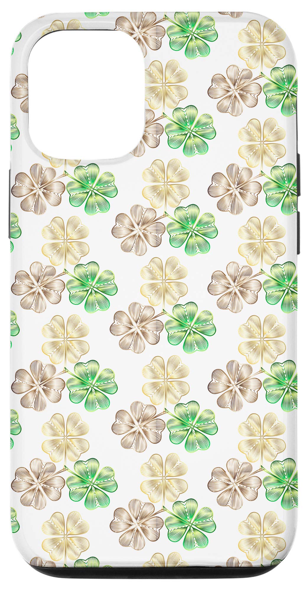 Lucky Four Leaf Clover Shamrock iPhone 12/12 Pro Phone Case - Irish Themed Protective Cover with Gift Box | Perfect for St. Patrick's Day, Irish Pride & Everyday Use