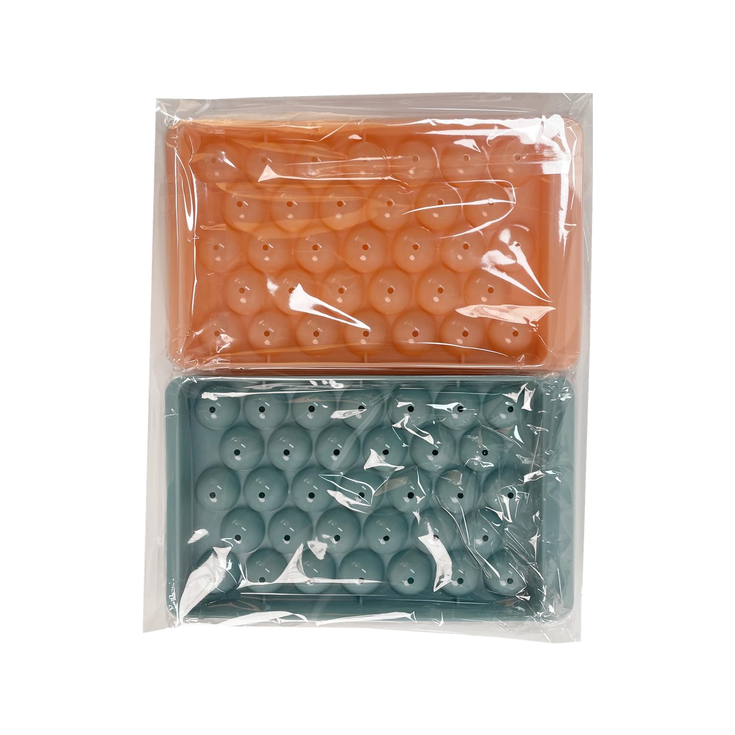 mciskin Mini Ice Cube Tray Balls - 2 Pack Round Ice Ball Maker Mold with Lid for Freezer | Perfect for Cocktails, Whiskey, Tea & Coffee | Ideal for Home Bars, Parties & Beverage Chilling