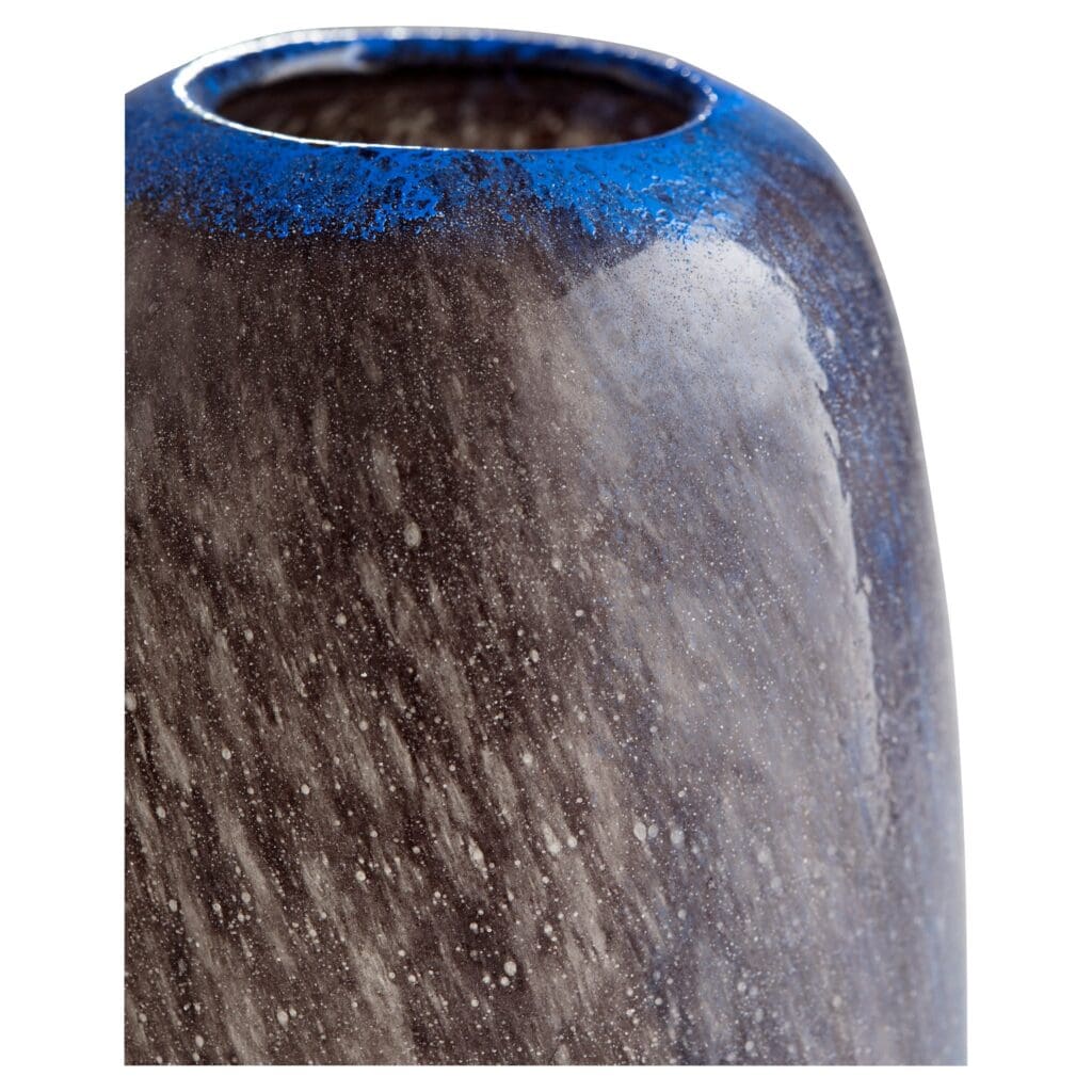 Cyan Design 11258 Bluesposion Vase - Small Black and Blue Ceramic Vase for Home Decor, Wedding Centerpiece, or Gift Idea
