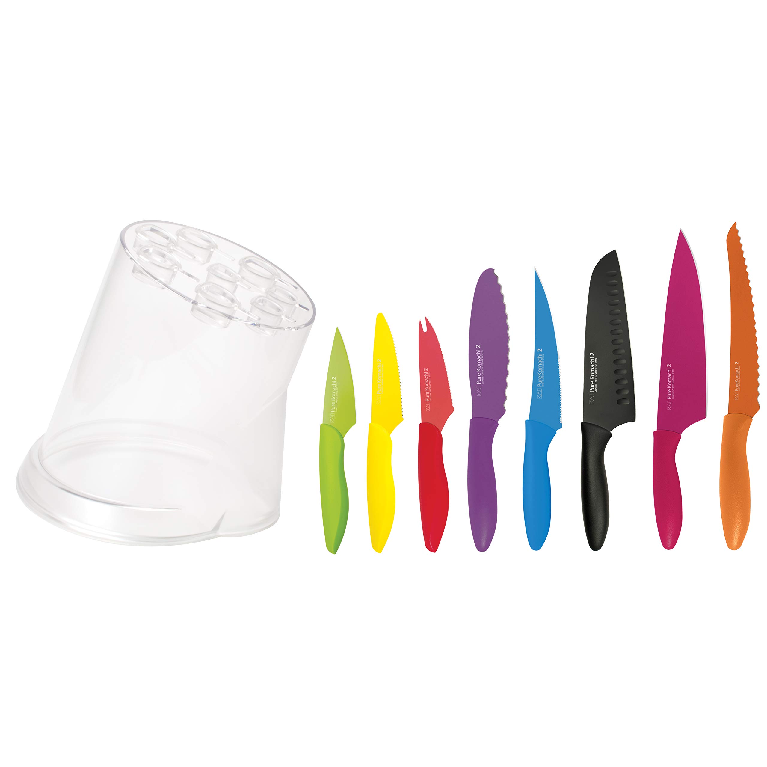 Kai PRO Pure Komachi 2 9-Piece Knife Block Set - Japanese Kitchen Knives Set with 8