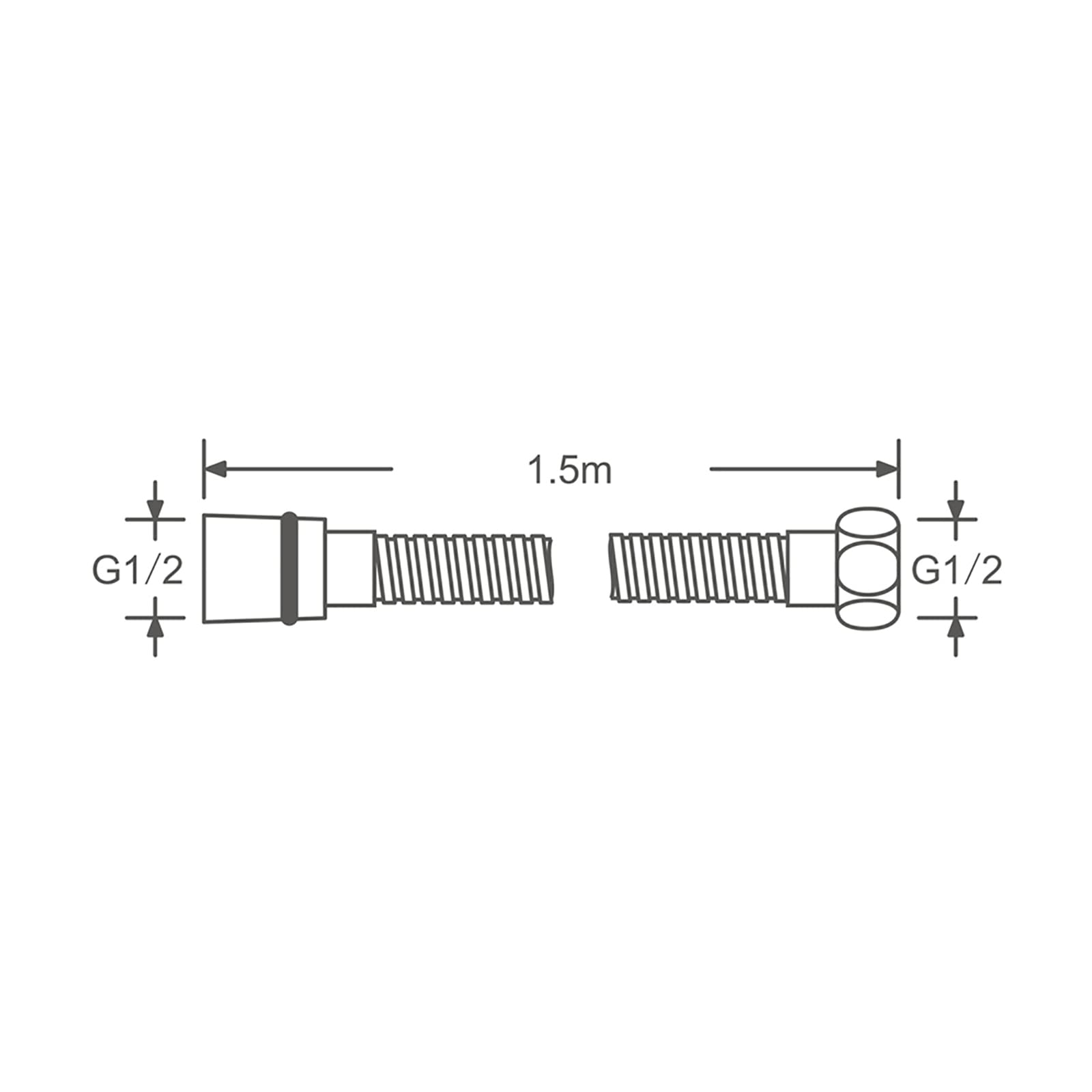 Black Stainless Steel Shower Hose 59