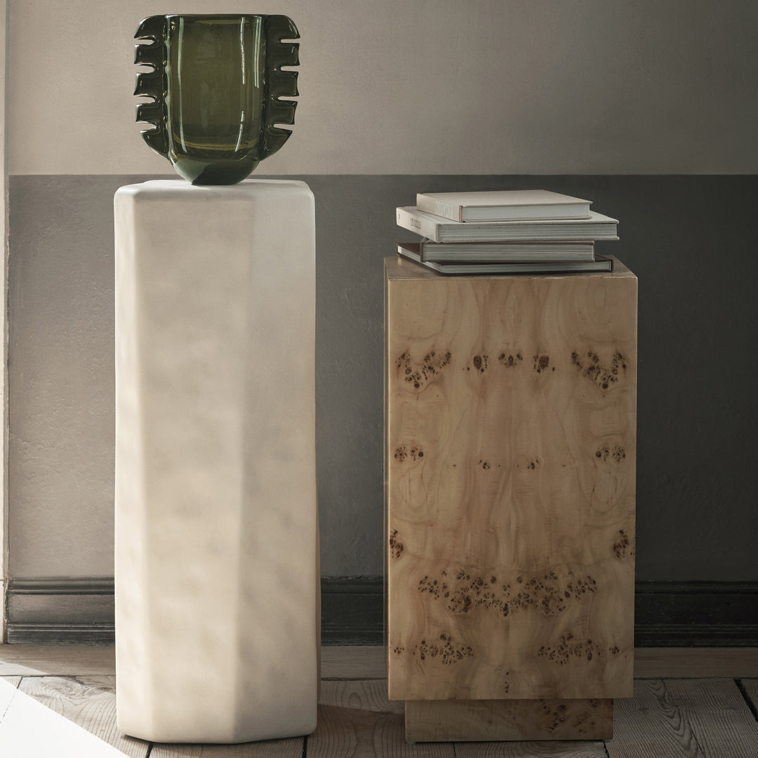 Ferm Living Burl Side Table - Natural Wood Nightstand, End Table for Living Room, Bedroom & Office - Modern Scandinavian Furniture for Small Spaces