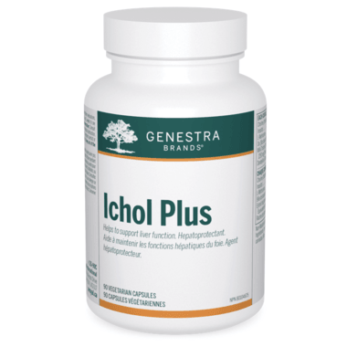 Genestra Ichol Plus 90 Veggie Caps - Liver Support & Detox Supplement for Digestive Health - Supports Cholesterol Balance & Liver Function for Active Lifestyles