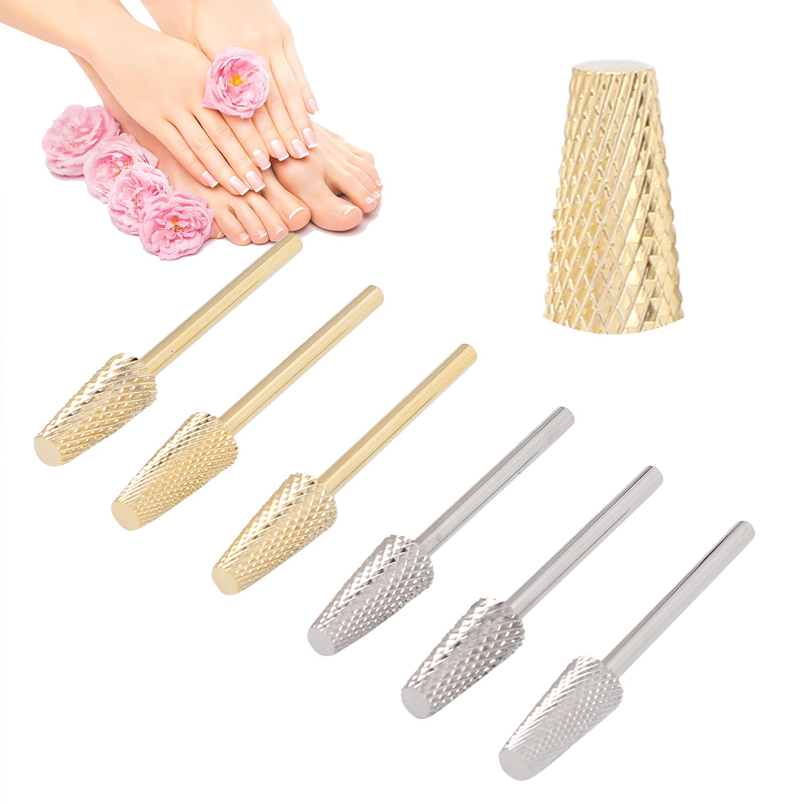 Professional Nail Drill Bit Set of 2 - Easy to Use Manicure Grinding Tools for Nail Removal, Polishing & Engraving | Perfect for Home & Salon Nail Care