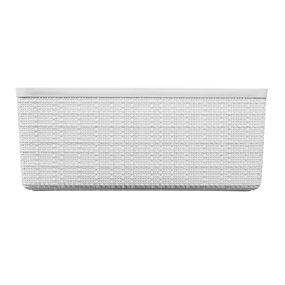 Curver Jute Decorative Plastic Storage Baskets - Set of 6 Organizing Bins for Home Office, Closet Shelves, Kitchen Pantry & Bedroom Essentials | Perfect for Home Organization, Laundry Room Storage & Kids' Toy Bins