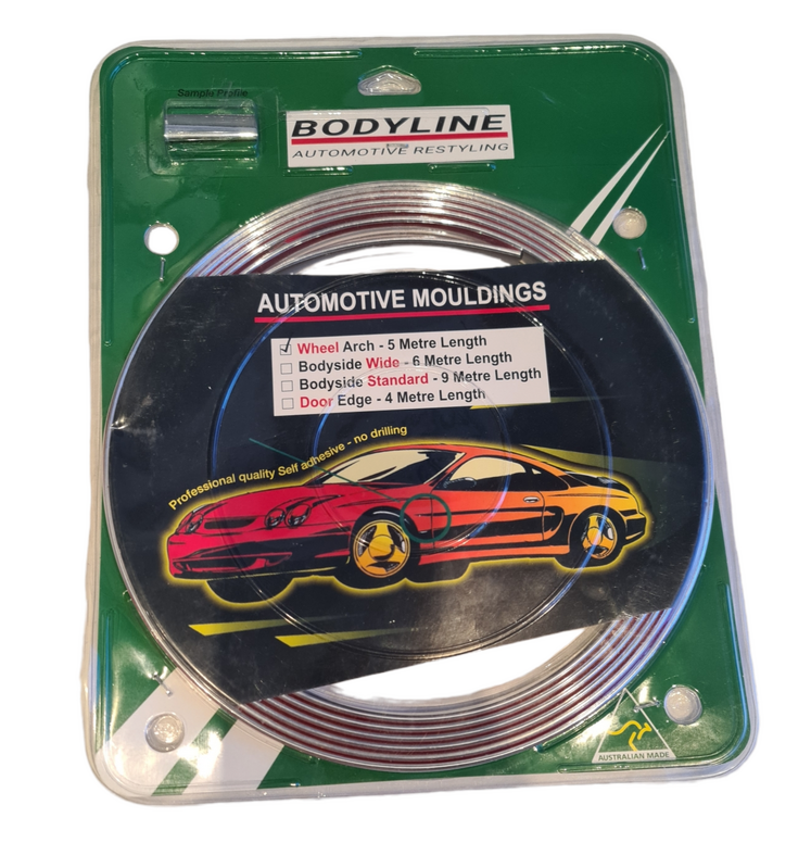 15mm x 30M Chrome Wheel Arch Molding Trim - D1530Mc Bodyline Trim for Cars, Trucks & SUVs - Perfect for Vehicle Exterior Protection & Style Enhancement
