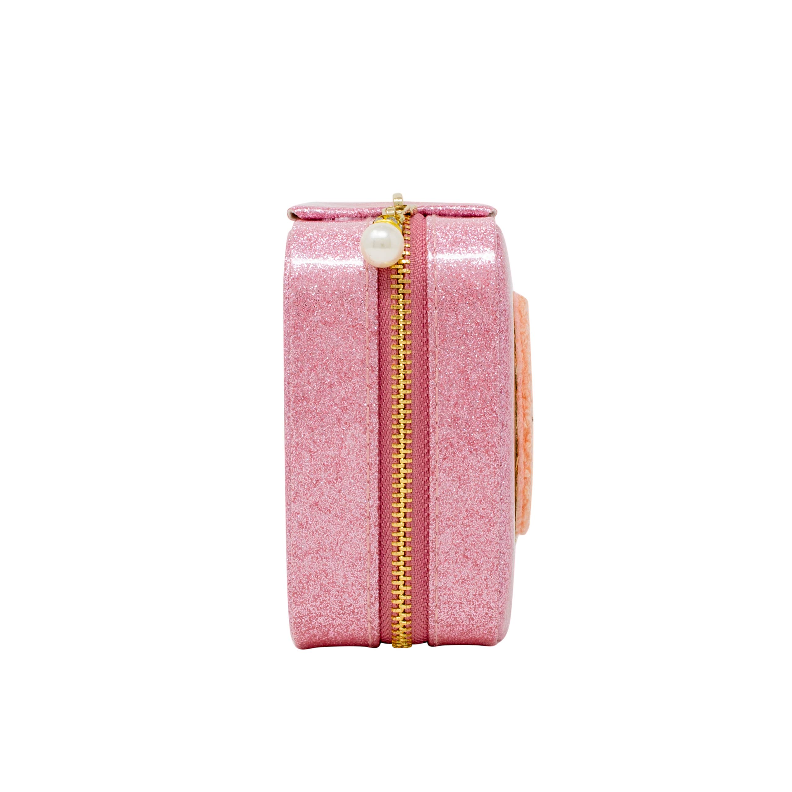 Happy Face Sparkle Jewelry Box - Elegant Storage for Necklaces, Rings & Earrings - Perfect for Travel, Gifts & Bedroom Decor
