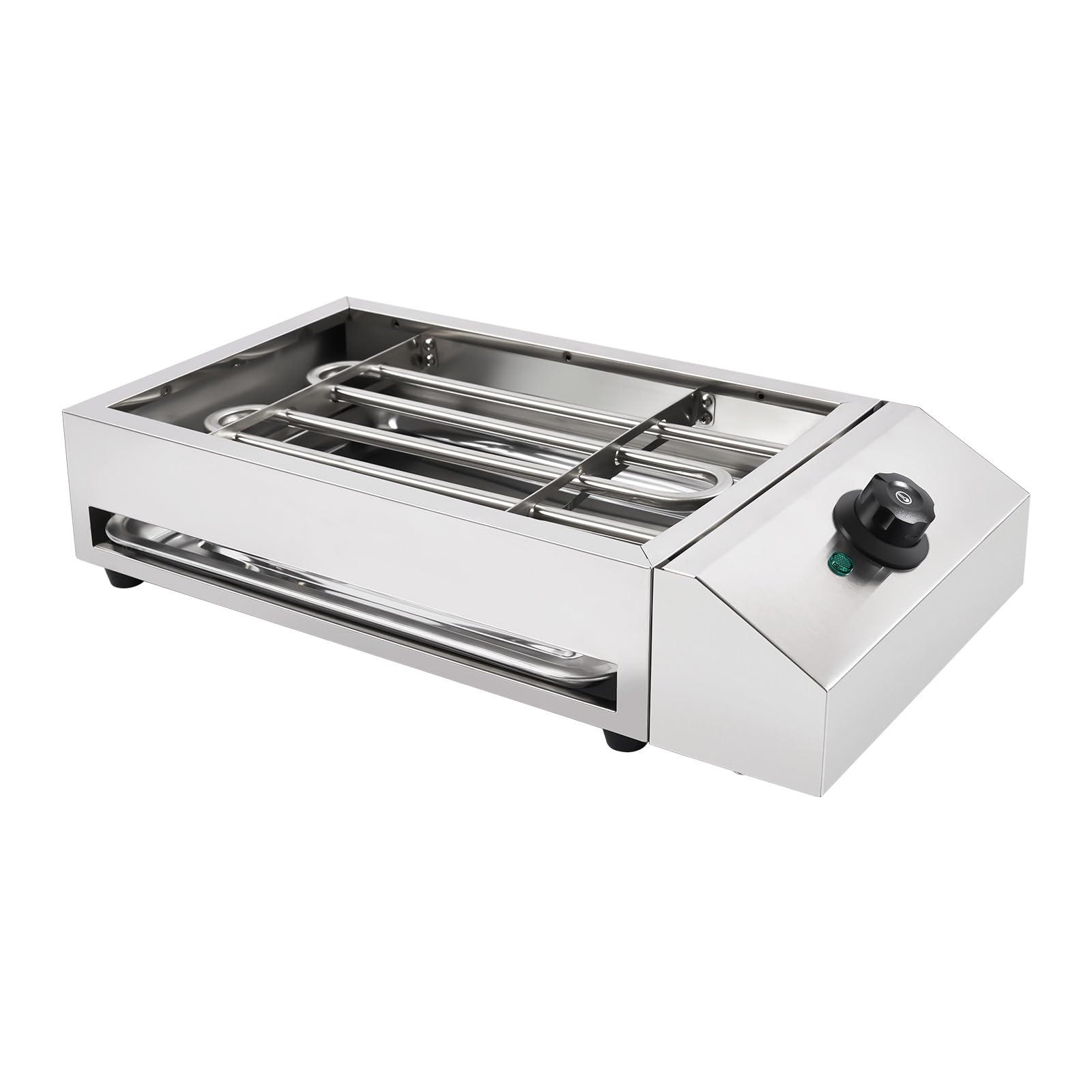 110V 1800W Electric Grill - Stainless Steel Indoor BBQ Grill with Smokeless Design - Perfect for Home Cooking, Parties & Outdoor Gatherings - Compact 54x28x13cm Size for Easy Storage