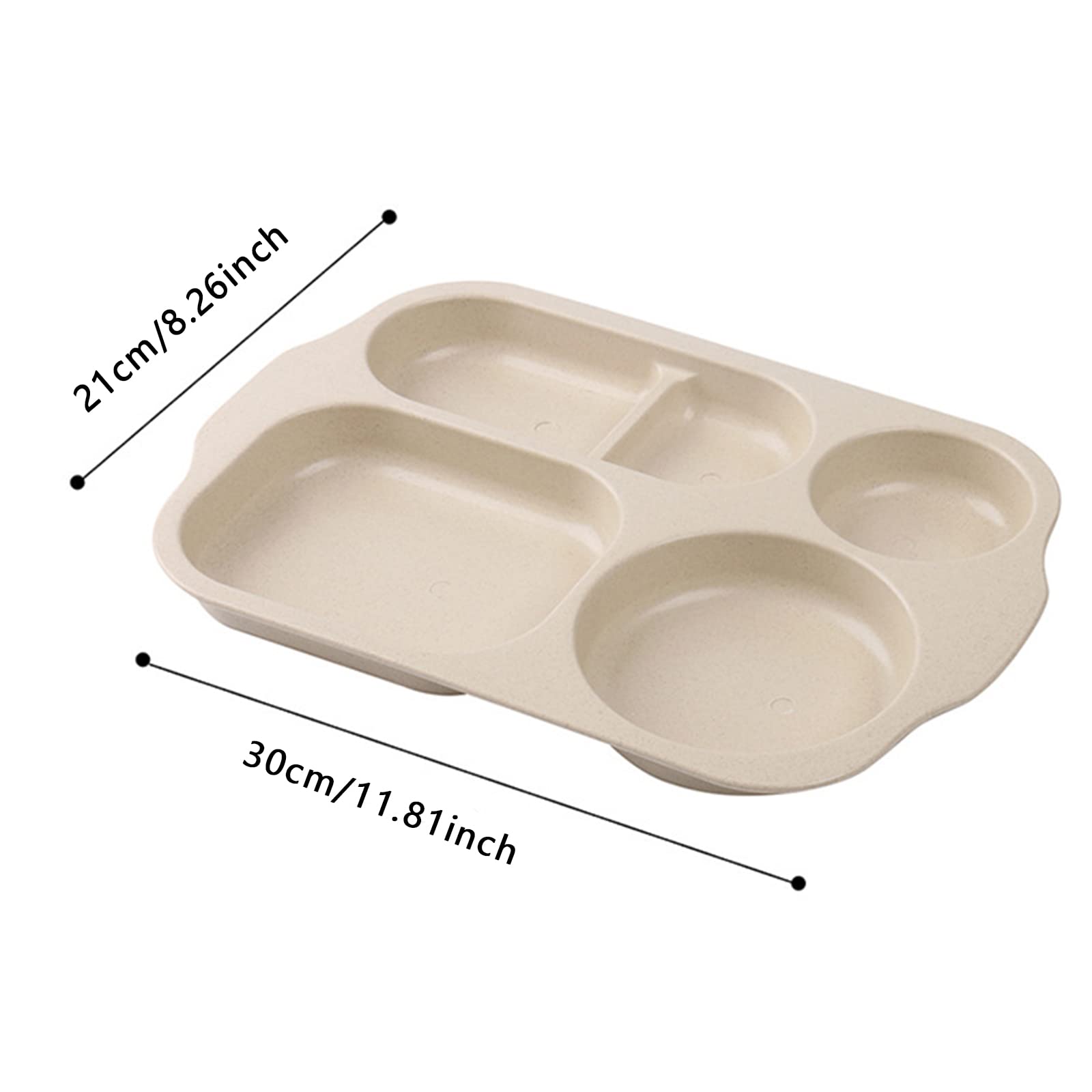 8-Pack Plastic Divided Plates Set - Microwave & Dishwasher Safe Sectioned Meal Trays for BBQ, Camping, Picnics & Kids Parties - BPA-Free Durable Dinnerware