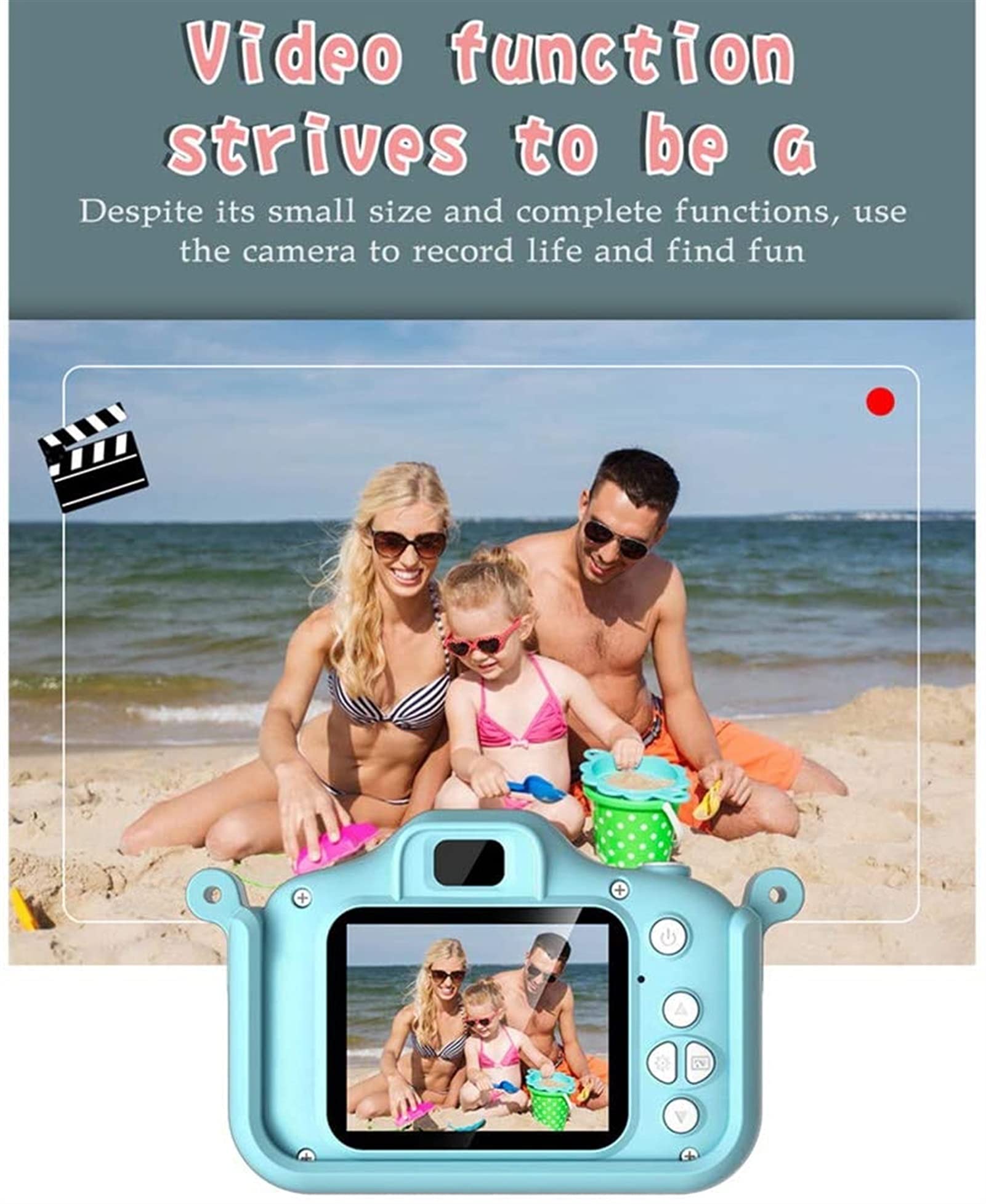 **Pink Kids Digital Camera Toy - Shockproof Video Camera for Girls Ages 3-8, Birthday & Holiday Gift - Perfect for Travel, Parties & Outdoor Adventures**